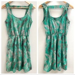 LUSH Nordstrom Rack Green  Keyhole Back Dress XS